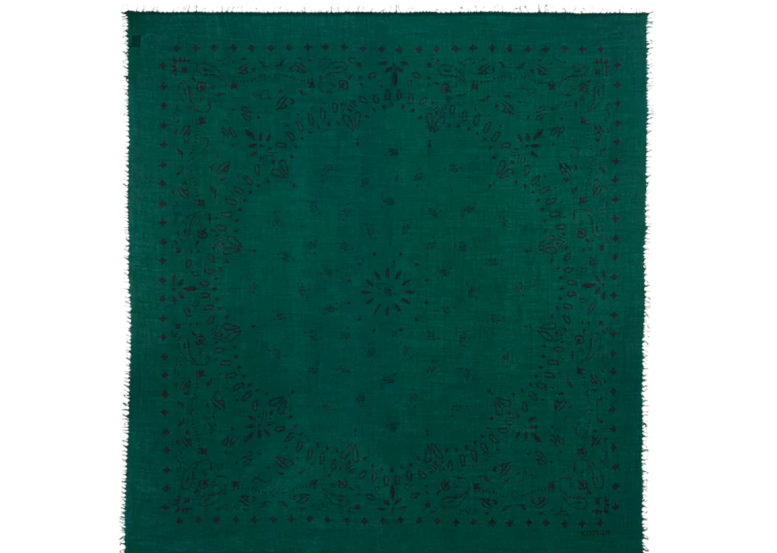 kujten extra large cashmere bandana effy forest green 1 1