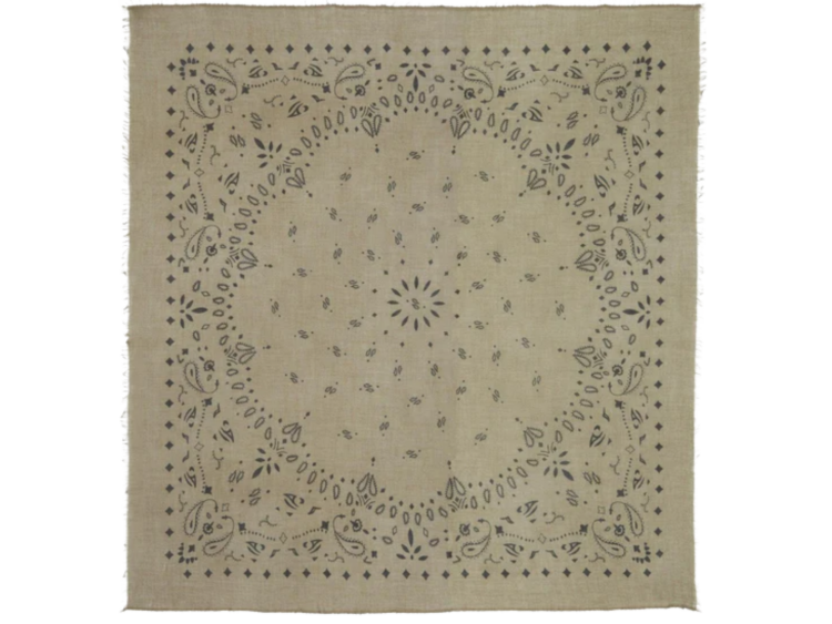 kujten extra large cashmere bandana effy marl khaki 1 1