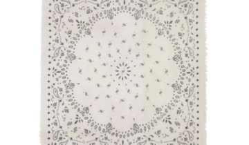 Kujten Extra Large Cashmere Bandana Effy Oats White