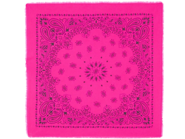 kujten large cashmere bandana hachiko bico neon pink 1 1