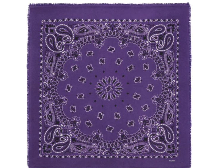 kujten large cashmere bandana hachiko bico purple 1 1