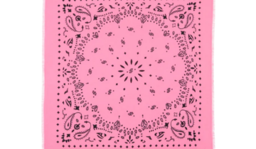 Kujten Large Cashmere Bandana Hachiko Bubble Pink