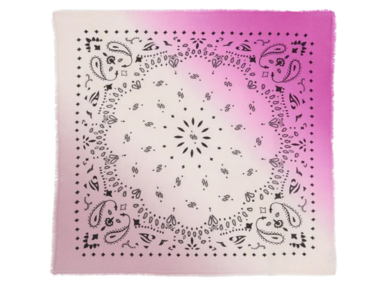 kujten large cashmere bandana hachiko dip dye pink ballerina 1 1