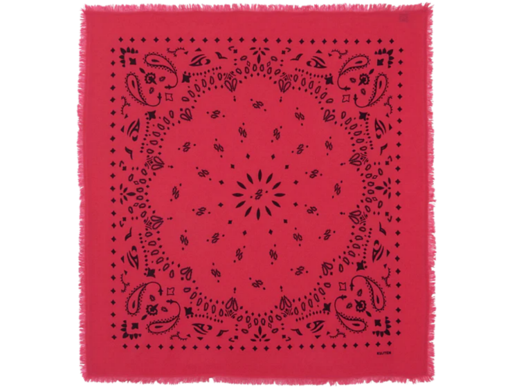 kujten large cashmere bandana hachiko fuschia 1 1