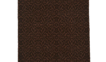 Kujten Large Cashmere Bandana Hachiko Leo Smiley Leoprint Spicy Brown