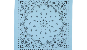 Kujten Large Cashmere Bandana Hachiko Zephyr Blue