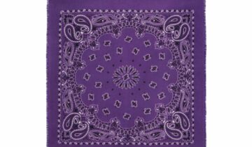 Kujten Small Cashmere Bandana Hachi Bico Purple
