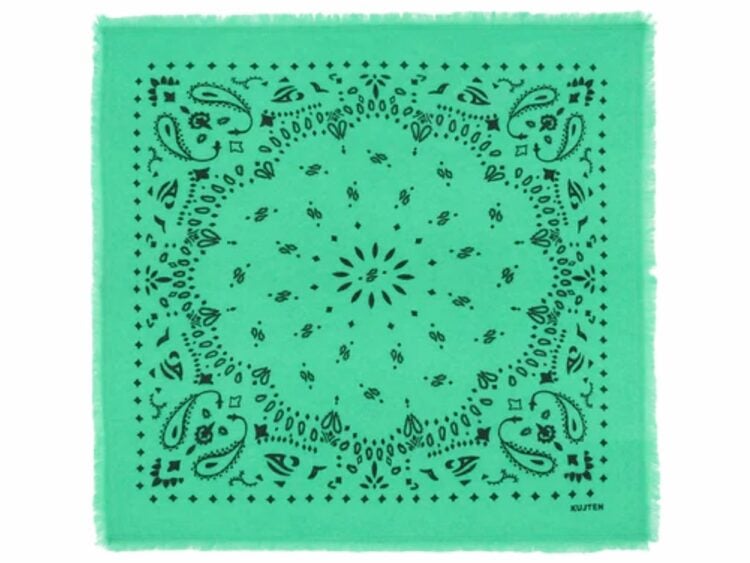 kujten small cashmere bandana hachi summer green 1 1
