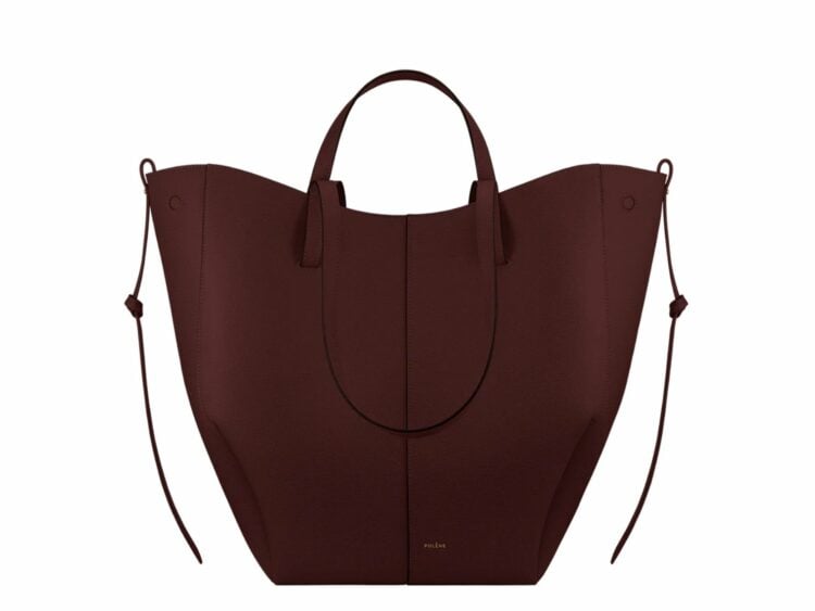 polene cyme tote edition textured black cherry 1 1