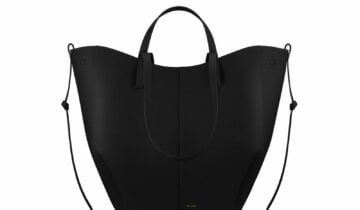 Polène Cyme Tote Edition Textured Black