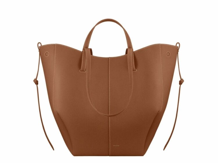 polene cyme tote edition textured camel 1 1