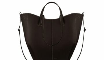 Polène Cyme Tote Edition Textured Ebony