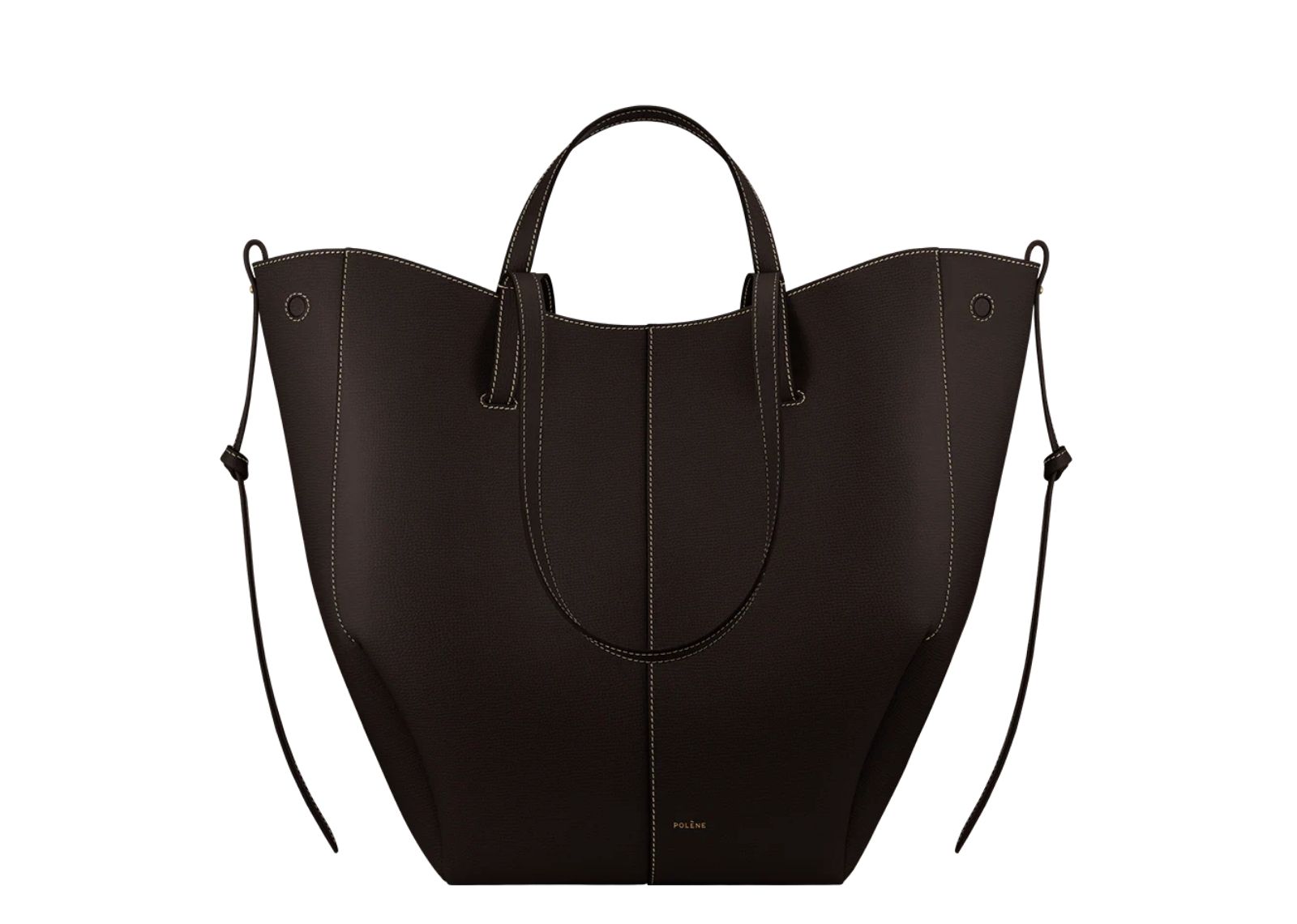 polene cyme tote edition textured ebony 1 1