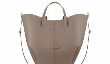 Polène Cyme Tote Edition Textured Taupe