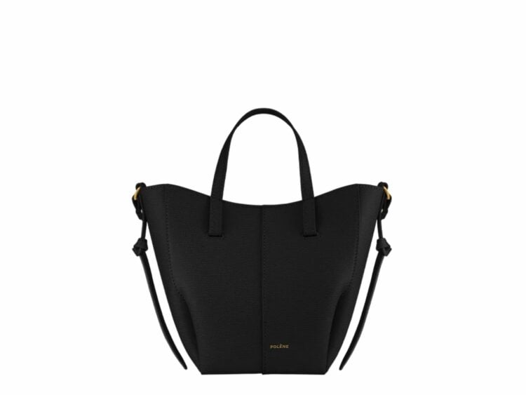 polene cyme tote nano edition textured black 1 1