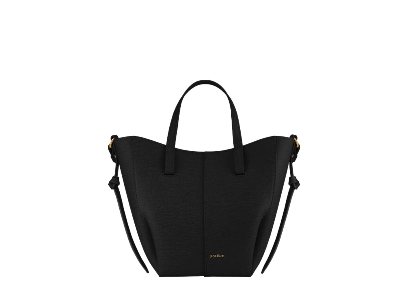 polene cyme tote nano edition textured black 1 1