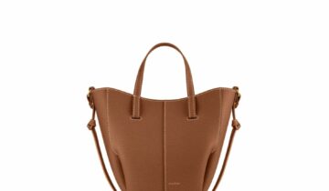 Polène Cyme Tote Nano Edition Textured Camel