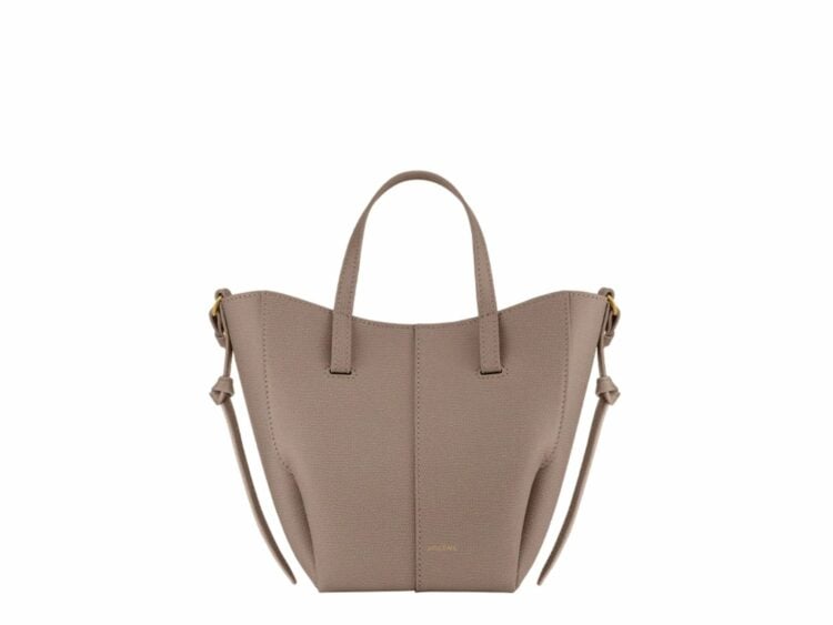 polene cyme tote nano edition textured taupe 1 1