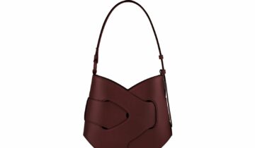 Polène Nodde Hobo Edition Smooth Black Cherry
