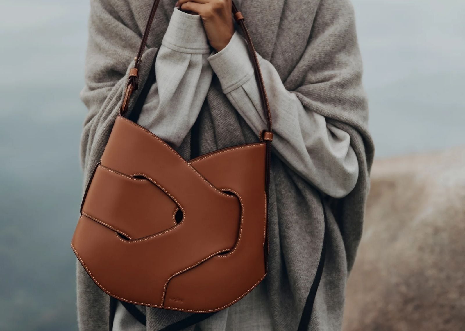 polene nodde hobo edition smooth cognac 2 1