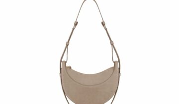 Polène Numéro Dix Edition Crocodile Nubuck Taupe