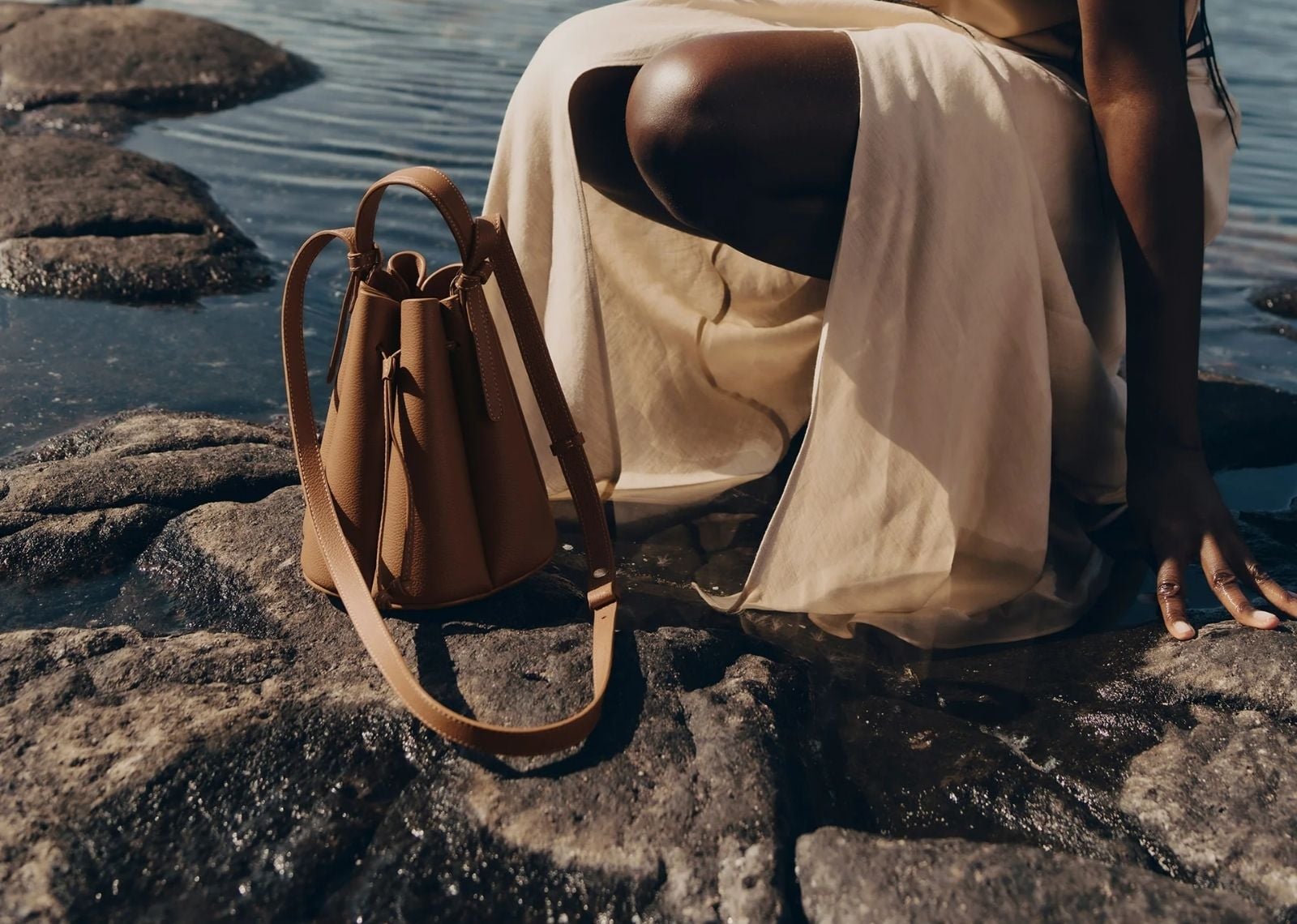 polene numero huit mini edition textured camel 2 1