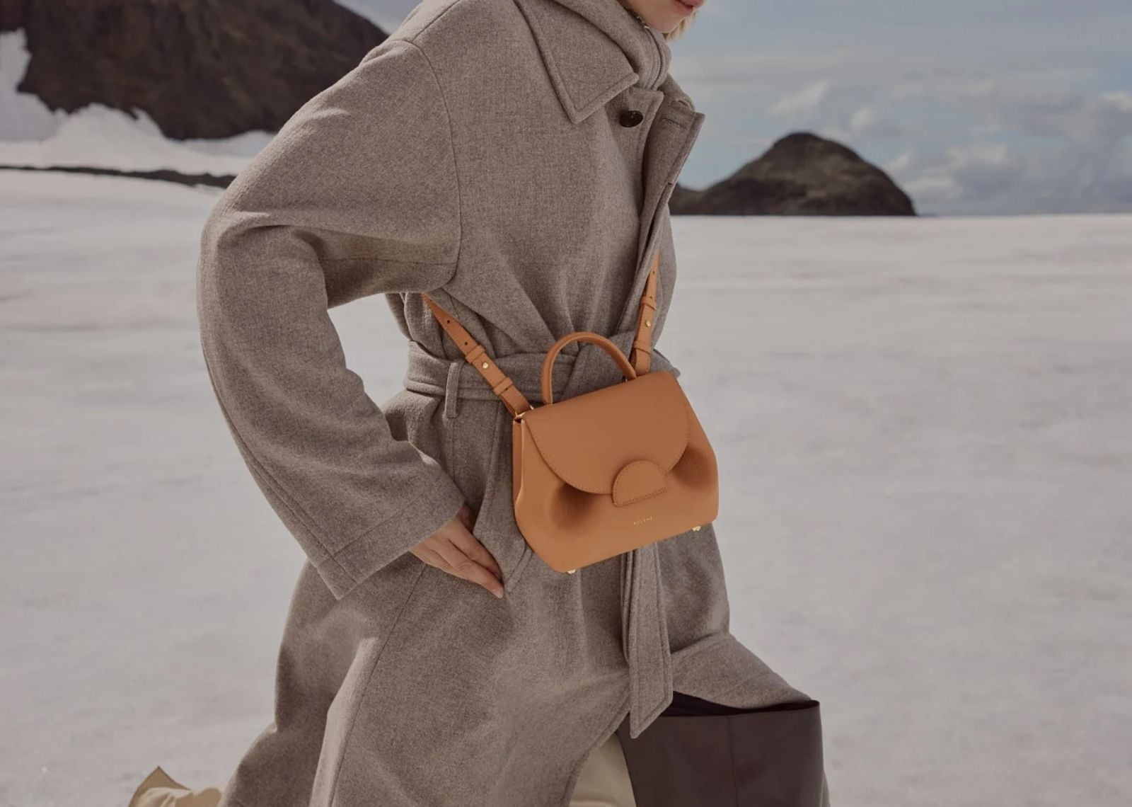 polene numero un nano edition textured tan 3 1