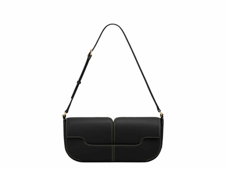 polene osmo edition smooth black with ecru stitching 1 1