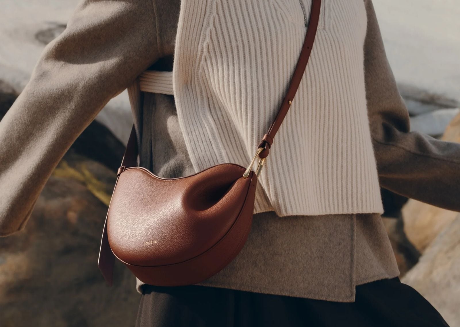 polene tonca edition textured cognac 2 1