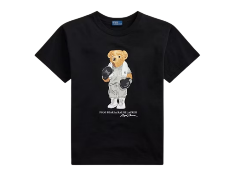 polo ralph lauren polo bear cotton jersey t shirt polo black 1 1