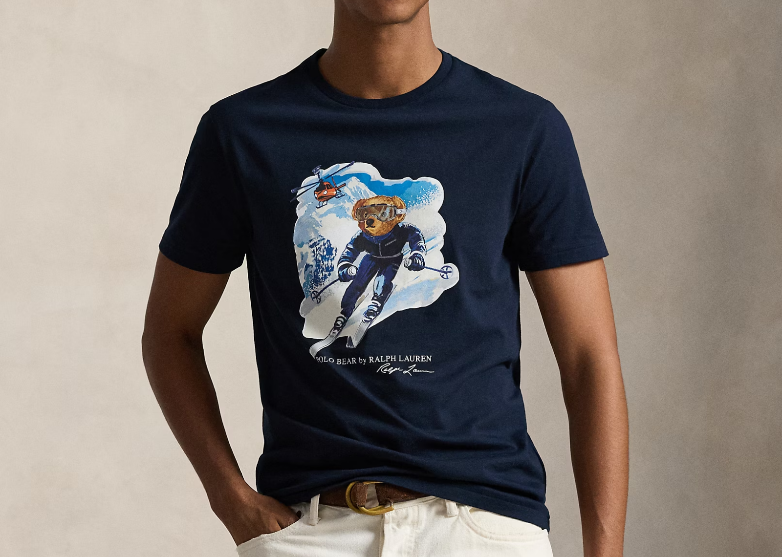 polo ralph lauren polo bear custom slim fit t shirt worth navy 3 1