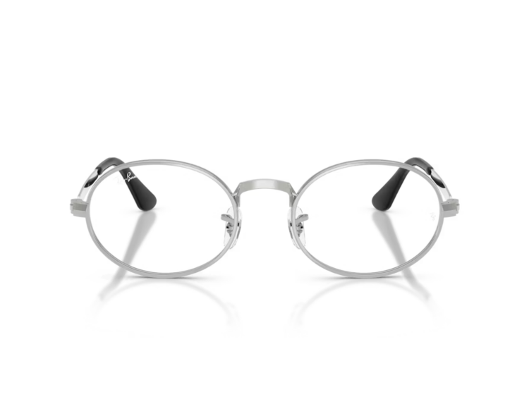 ray ban aap rocky oval metal optical eyeglasses silver 1 1