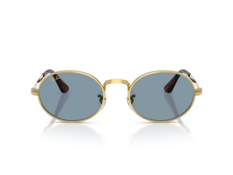 ray ban aap rocky rb3931 metal sunglasses blue lens arista gold 1 1