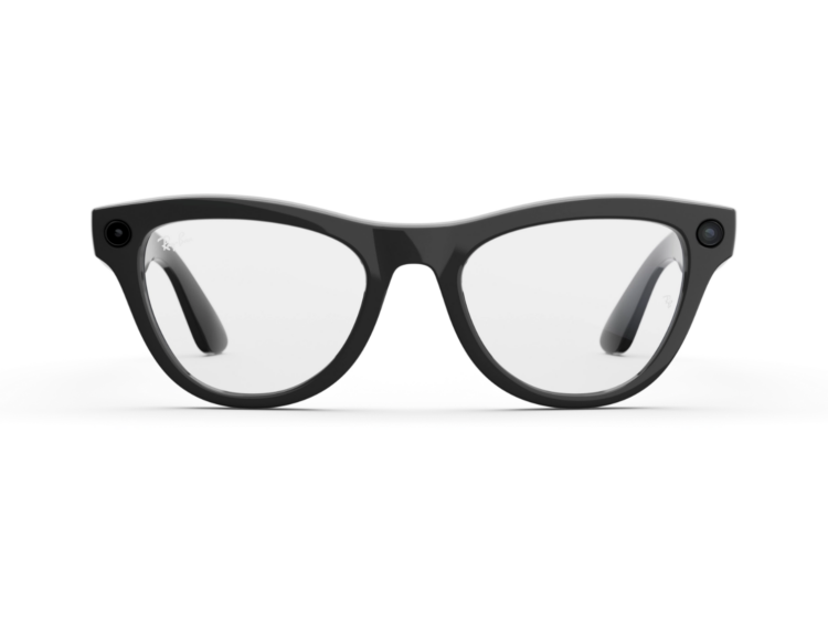 ray ban meta skyler gen 2 ai smart glasses clear lens shiny black 1 1