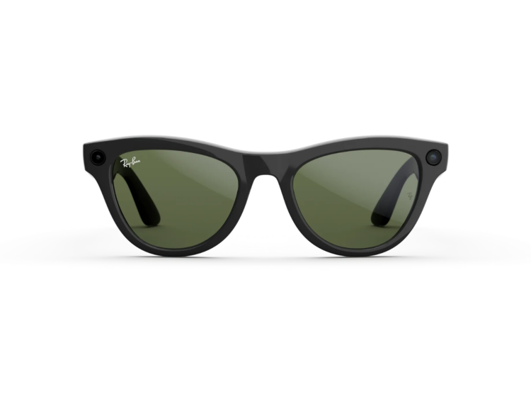 ray ban meta skyler gen 2 ai smart glasses green lens shiny black 1 1