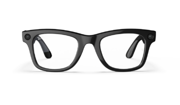 Ray-Ban Meta Wayfarer Gen 1 AI Smart Glasses Clear Lens Shiny Black