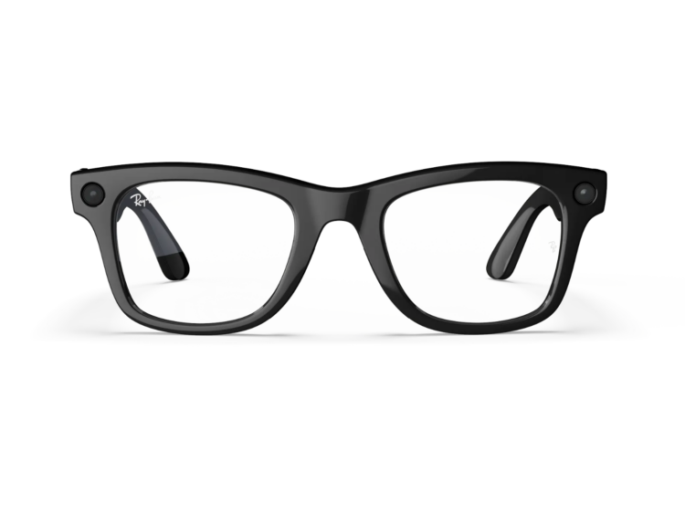 ray ban meta wayfarer gen 1 ai smart glasses clear lens shiny black 1 1