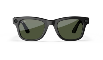 Ray-Ban Meta Wayfarer Gen 1 AI Smart Glasses Green Lens Shiny Black