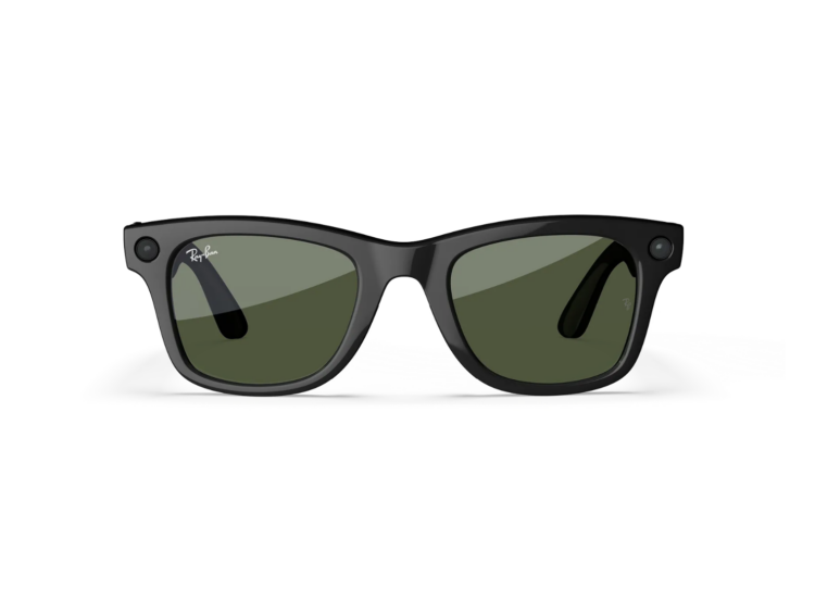 ray ban meta wayfarer gen 2 ai smart glasses green lens shiny black 1 1