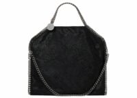 stella mccartney falabella fold over tote bag black 1 1