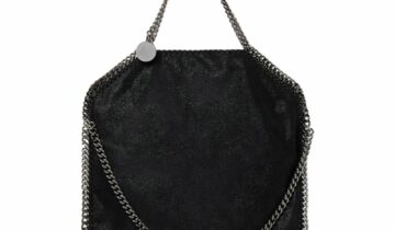 Stella McCartney Falabella Fold-Over Tote Bag Black