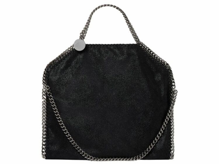stella mccartney falabella fold over tote bag black 1 1