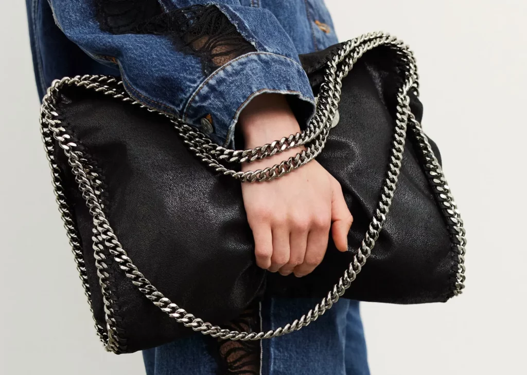 Stella McCartney Falabella Fold-Over Tote Bag Black