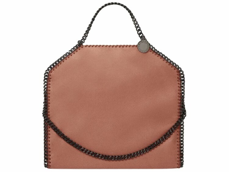 stella mccartney falabella fold over tote bag brown 1 1