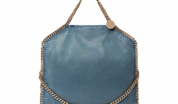 Stella McCartney Falabella Fold-Over Tote Bag Feather Blue
