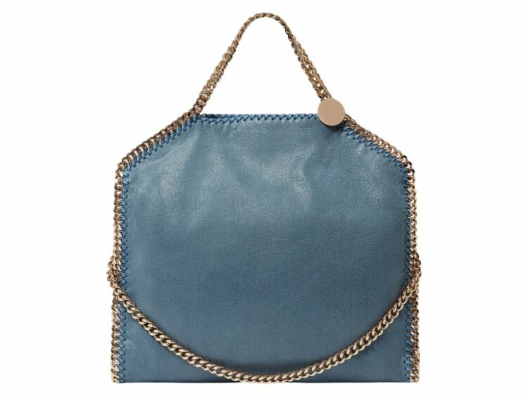 stella mccartney falabella fold over tote bag feather blue 1 1