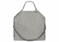 stella mccartney falabella fold over tote bag grey 1 1