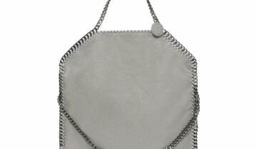 Stella McCartney Falabella Fold-Over Tote Bag Grey