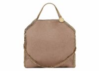 Stella McCartney Falabella Fold-Over Tote Bag Moss Gold