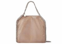 Stella McCartney Falabella Mini Metallic Tote Bag Dusty Pink
